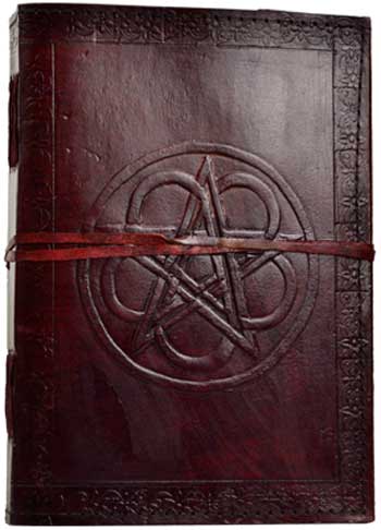 Pentagram leather w/ cord