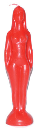 7 1/4" Red Woman candle