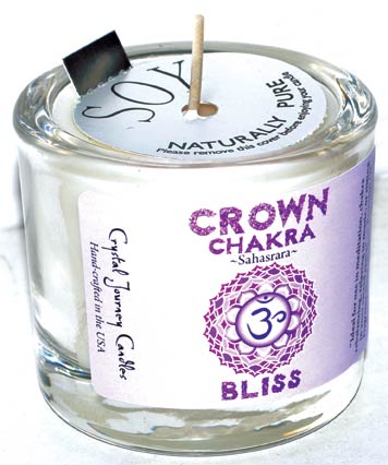 Crown chakra soy votive