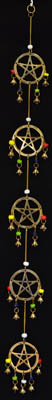 Long Pentagram wind chime 32"