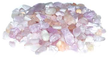 1 lb Morganite tumbled chips 5-8mm