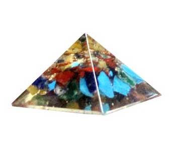 25-30mm Orgone Mixed Stone pyramid