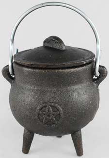 Pentagram cast iron Cauldron 3"