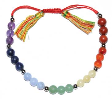 6mm 7 Chakra/ Tassel bracelet