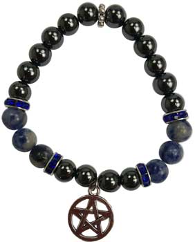 8mm Hematite/ Sodalite Pentagram