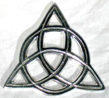 Triquetra open cut altar tile 3"