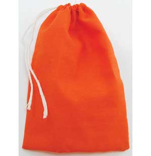 Orange Cotton Bag 3" x 4"