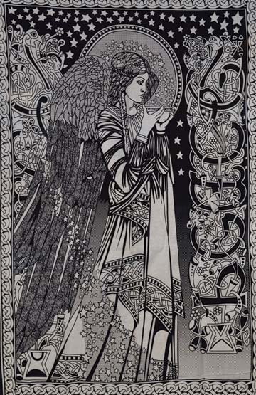 54" x 86" Peace Angel black/white