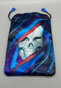 6" x 9" Santa Muerte Skull tarot bag by Llewellyn