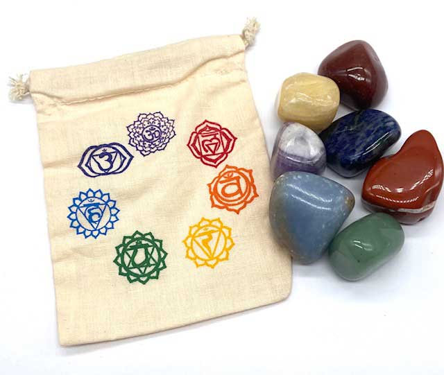 (set 0f 7) 7 Chakra tumbled stones