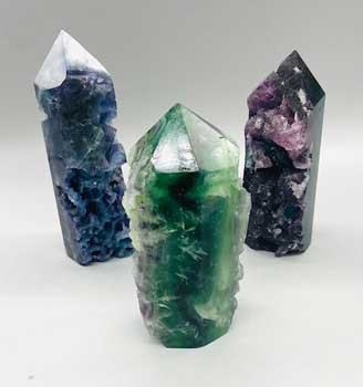 .7-1.2# Fluorite, natural 1 side obelisk