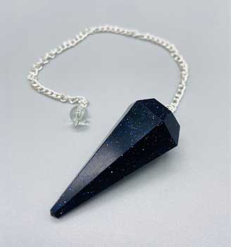 6-sided Blue Goldstone pendulum