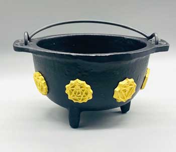 5.5" 7 Chakra cast iron cauldron