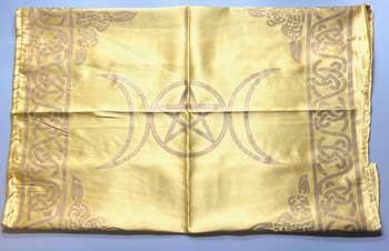 21" x 21" Gold Triple Moon altar cloth