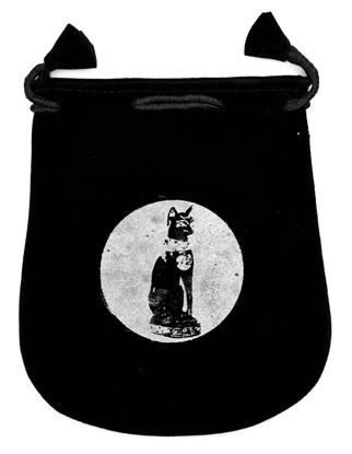 Cat Velveteen Black Bag 5"